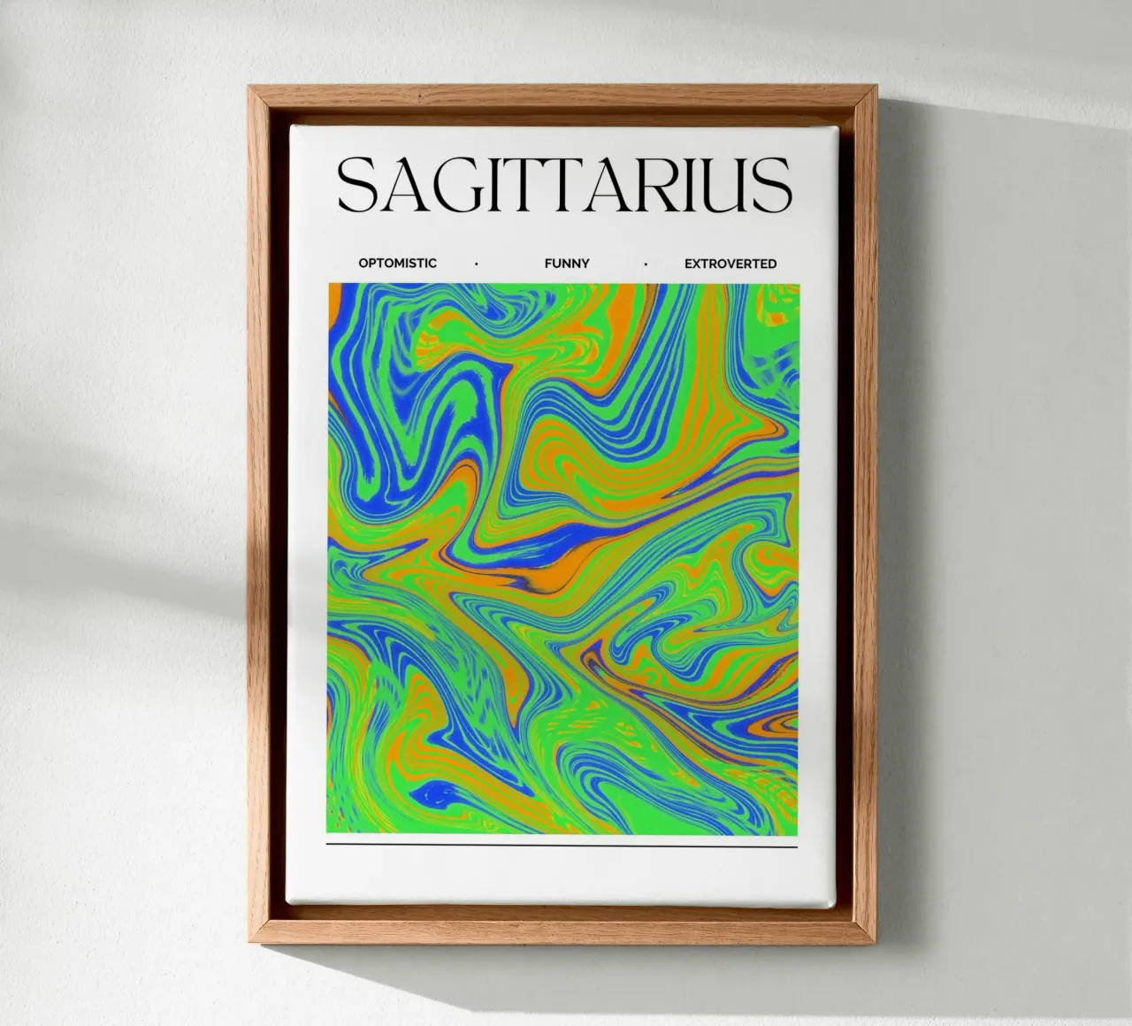 Sagittarius Zodiac Print – Abstract Art tela da PrintCessStudio