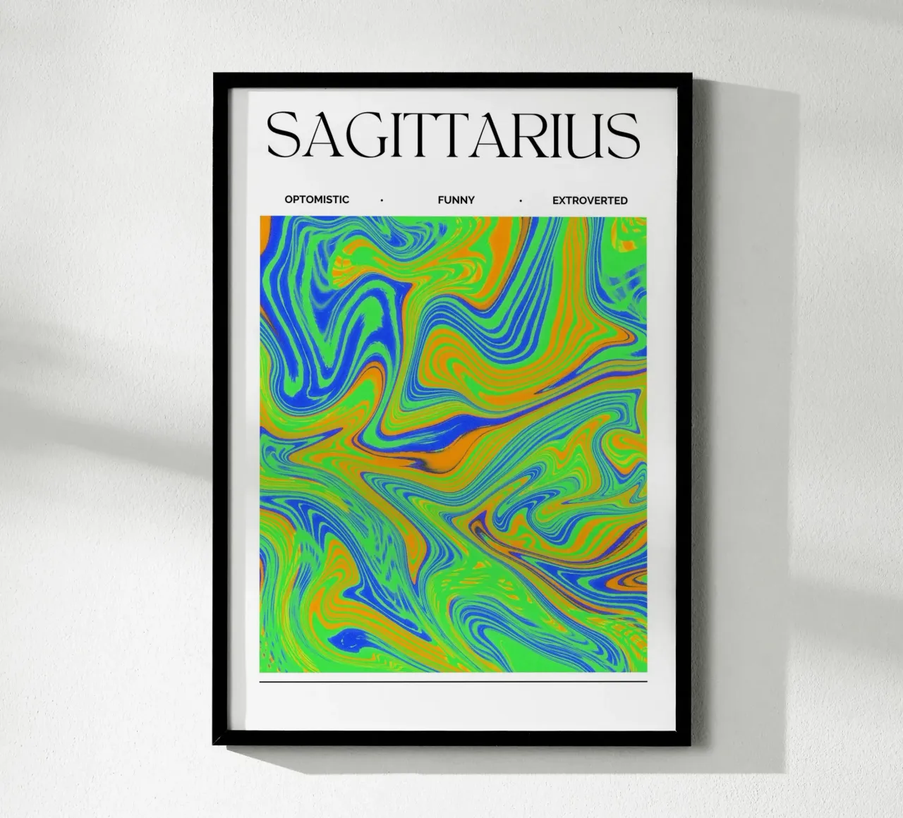 Sagittarius Zodiac Print – Abstract Art carta hahnemühle da PrintCessStudio
