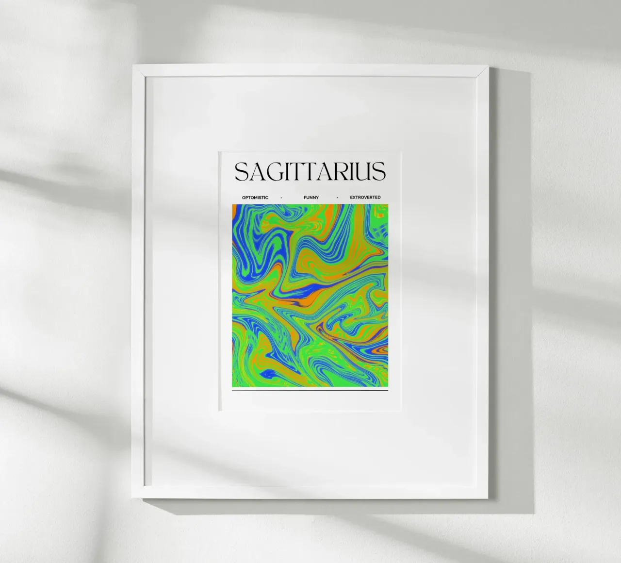Sagittarius Zodiac Print – Abstract Art carta hahnemühle da PrintCessStudio