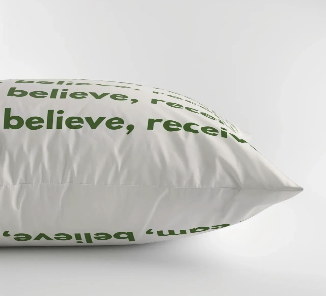 "Dream, Believe, Receive" Repetitive Pattern Print cuscino da PrintCessStudio