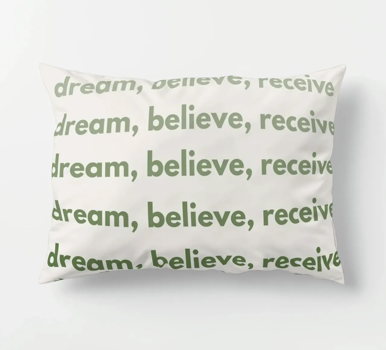 "Dream, Believe, Receive" Repetitive Pattern Print cuscino da PrintCessStudio