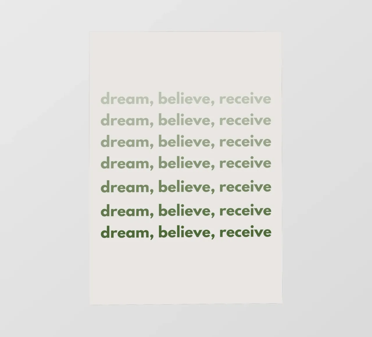 "Dream, Believe, Receive" Repetitive Pattern Print pellicola backlit da PrintCessStudio