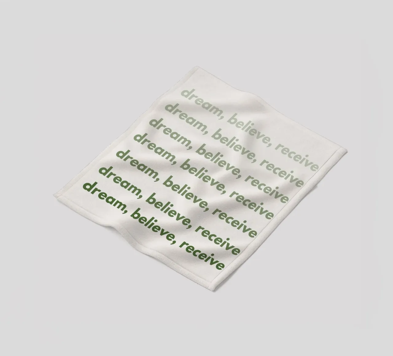 "Dream, Believe, Receive" Repetitive Pattern Print coperta in pile da PrintCessStudio