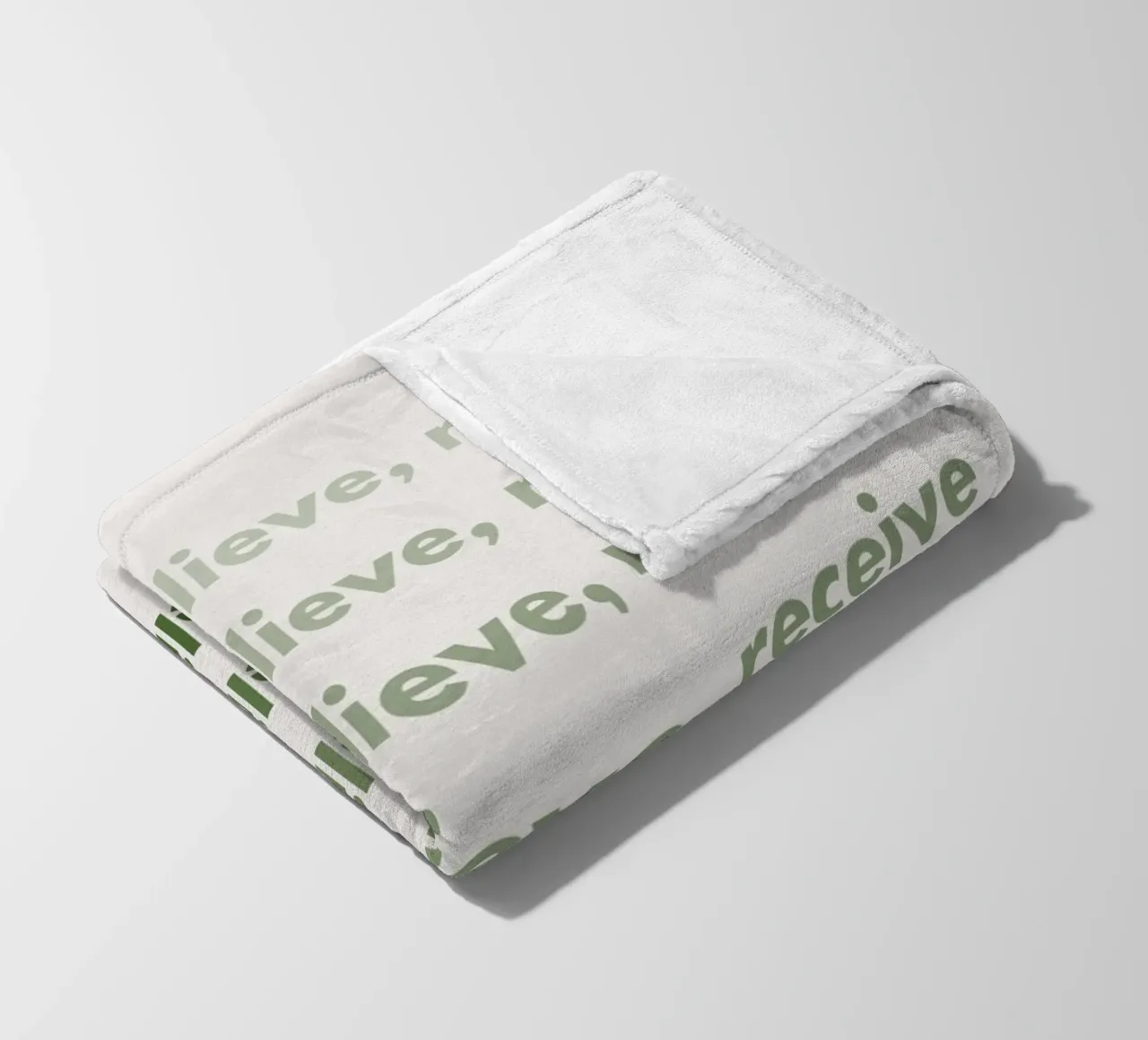 "Dream, Believe, Receive" Repetitive Pattern Print coperta in pile da PrintCessStudio
