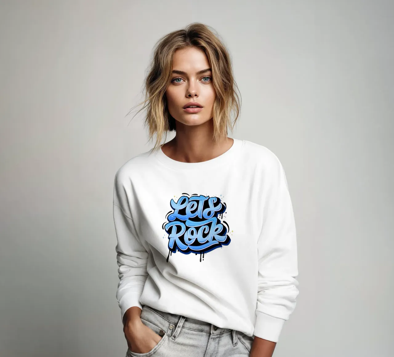 Let's Rock And Have a Good Time. Hand Lettering. Gute Vibes Sweatshirt von CalliLetters