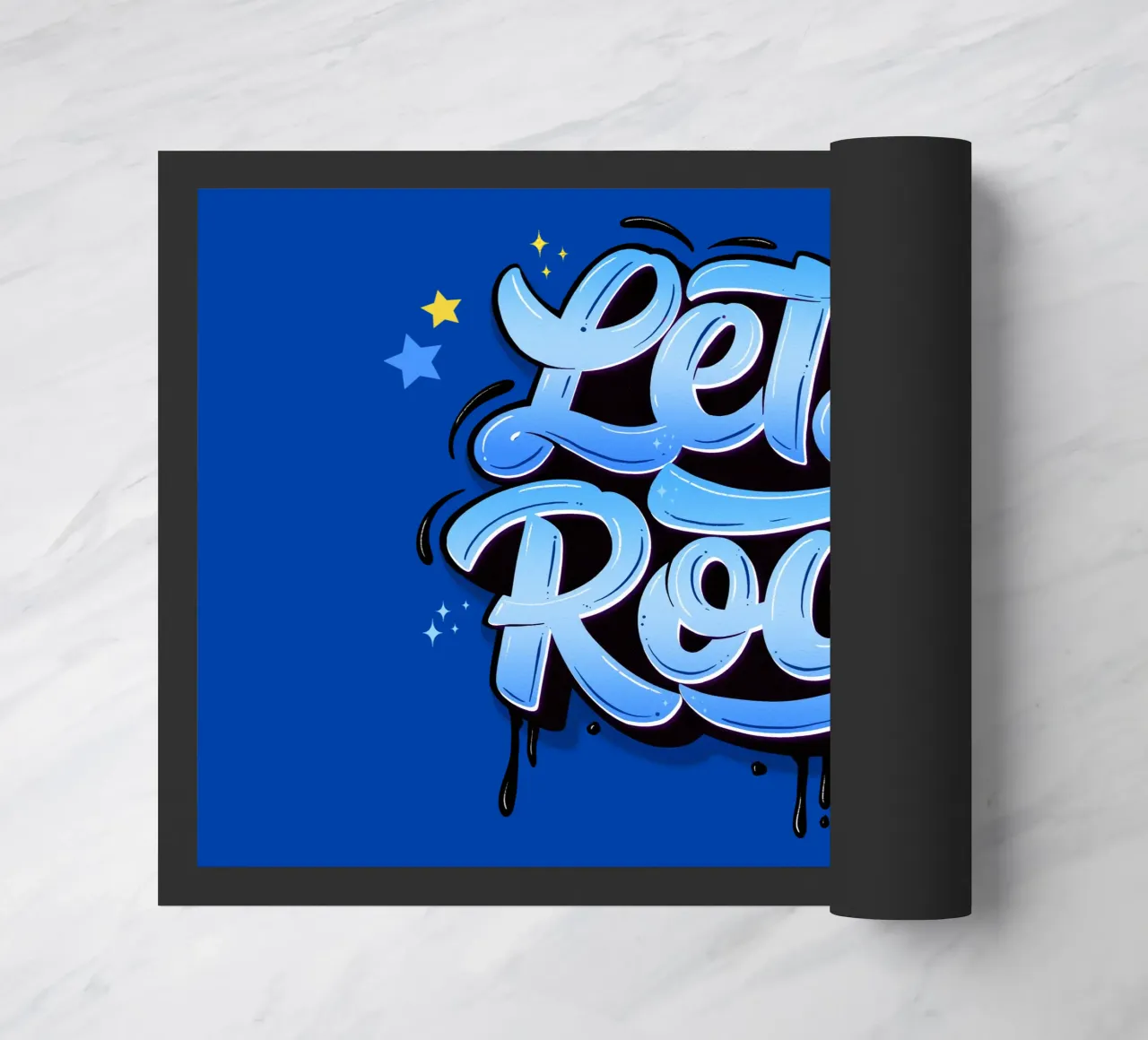 Let's Rock And Have a Good Time. Hand Lettering. Good Vibes doormat by CalliLetters