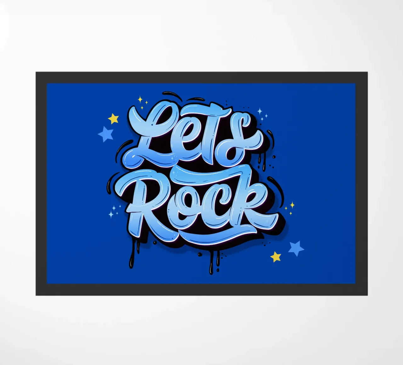 Let's Rock And Have a Good Time. Hand Lettering. Good Vibes doormat by CalliLetters