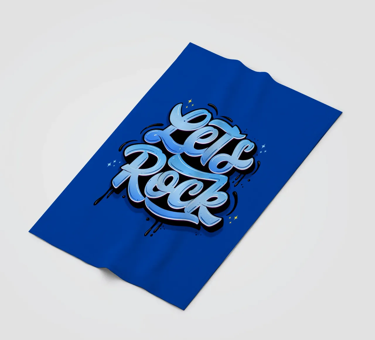 Let's Rock And Have a Good Time. Hand Lettering. Gute Vibes Fleecedecke von CalliLetters