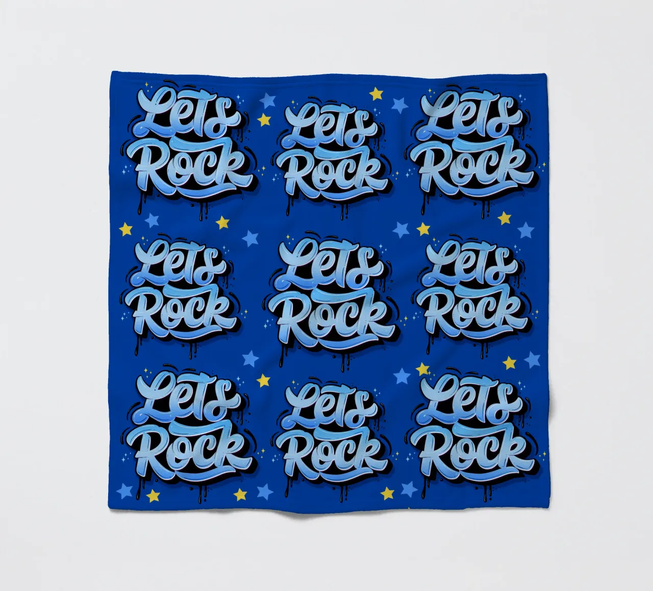 Let's Rock And Have a Good Time. Hand Lettering. Gute Vibes Fleecedecke von CalliLetters