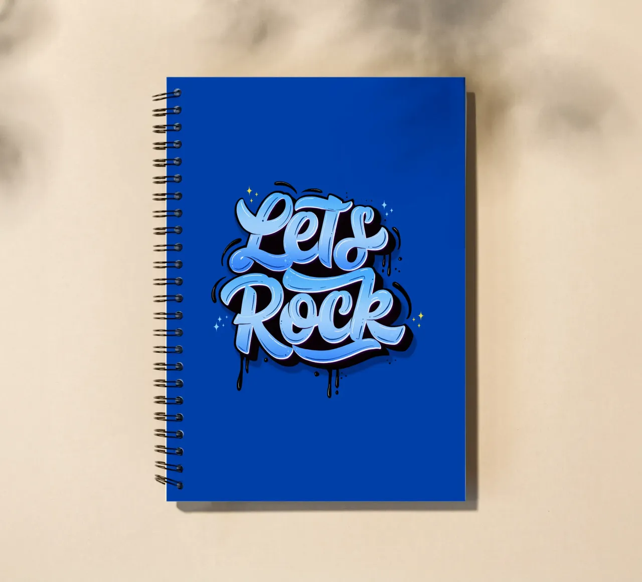 Let's Rock And Have a Good Time. Hand Lettering. Good Vibes spiral notebook by CalliLetters