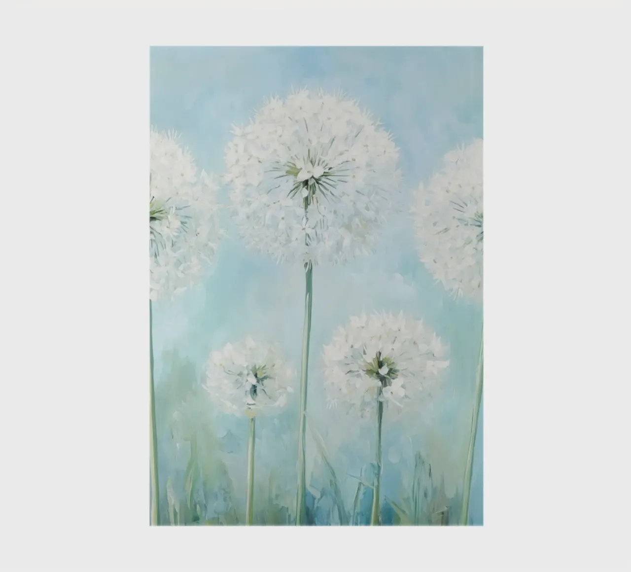 Dreamy Blue Dandelion Fields notebook by Modern Muse
