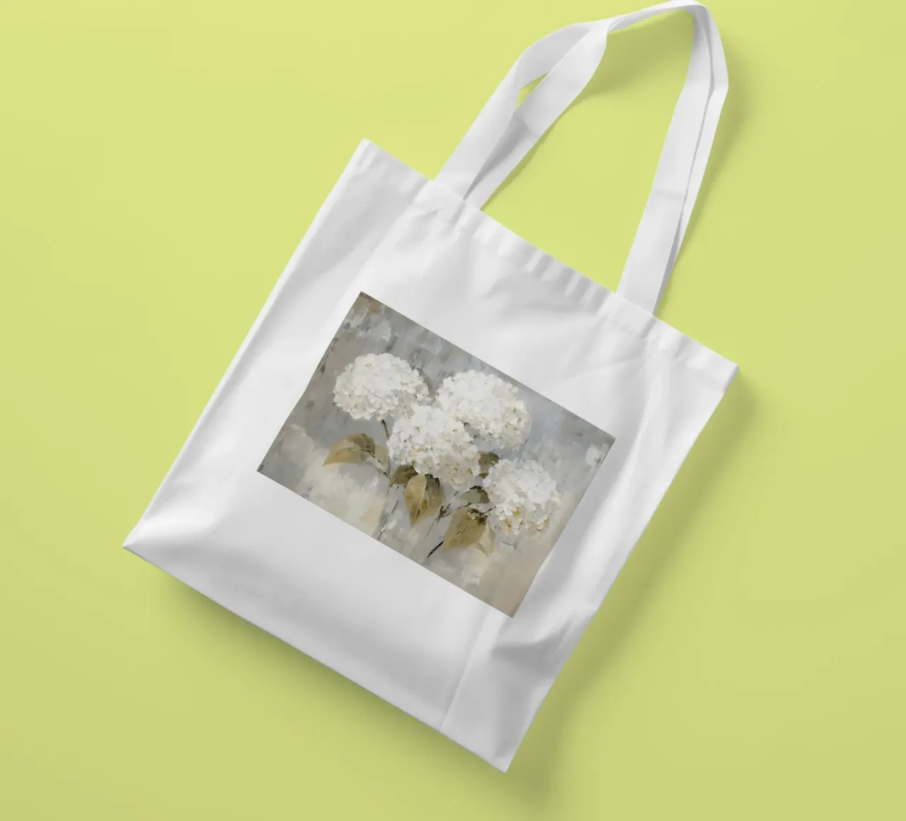 Soft White Hydrangea Hues tote bag by Modern Muse