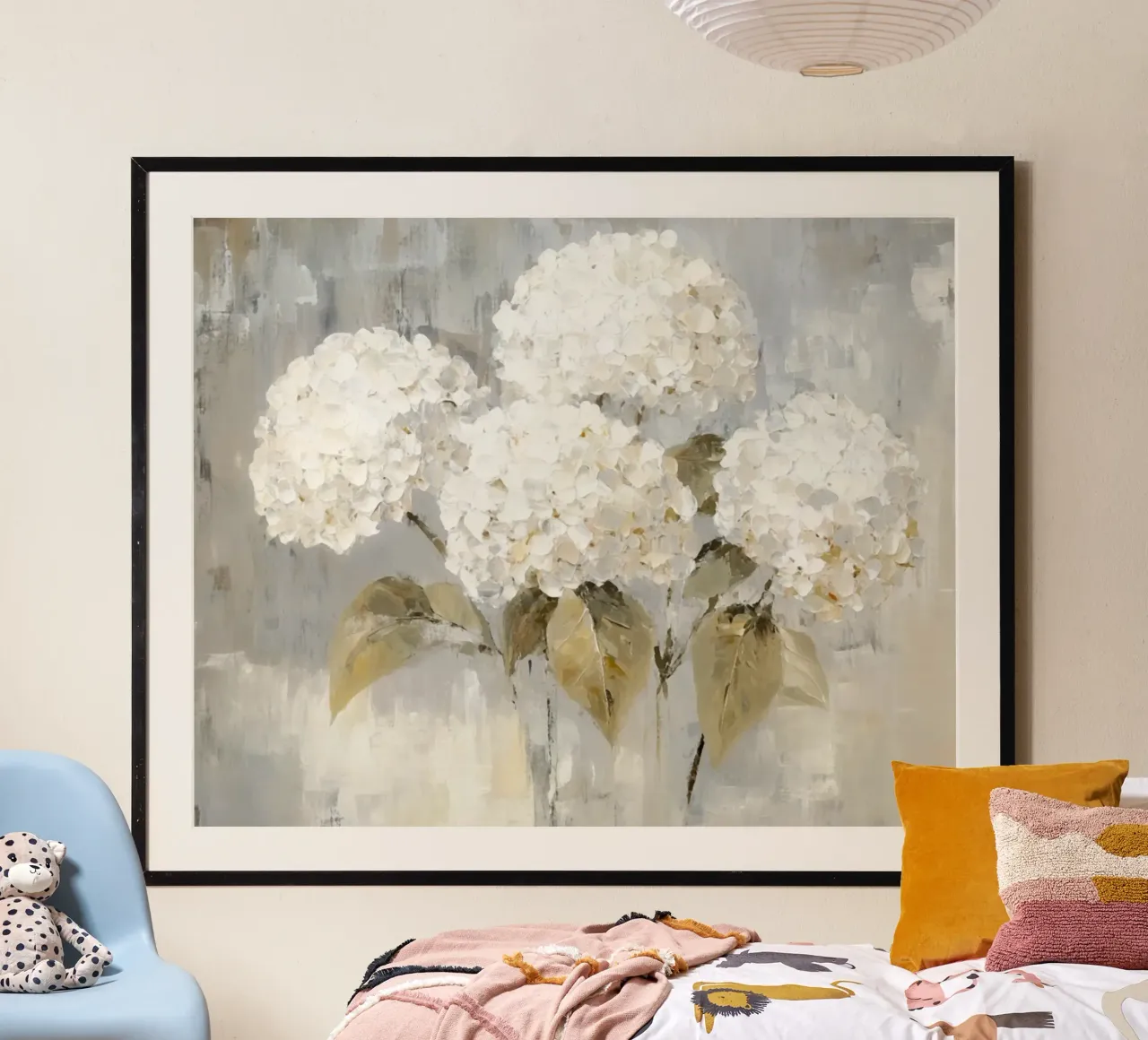 Tonalità di ortensie bianche e morbide carta hahnemühle da Modern Muse