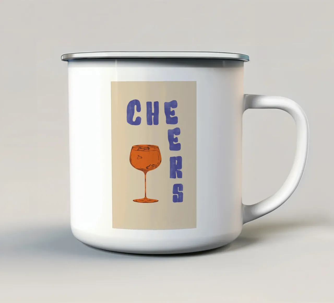 "Sips of Celebration" – Abstract Cheers Print with Cocktail tazza in smalto da PrintCessStudio