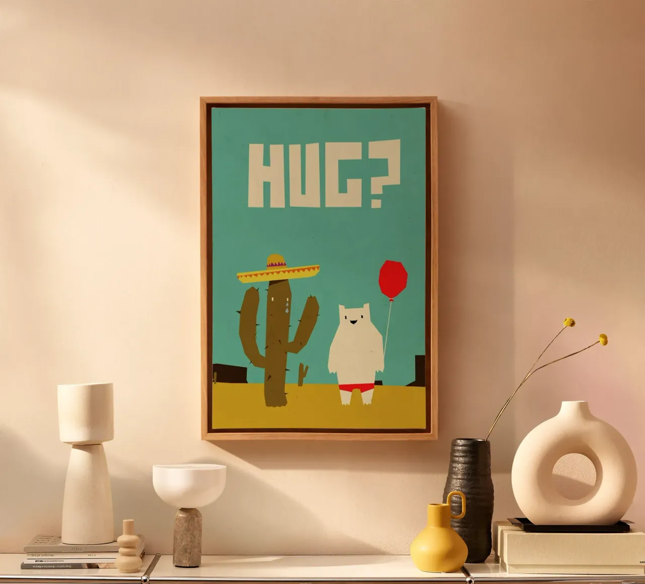 Hug canvas met Baklijst van Yetiland