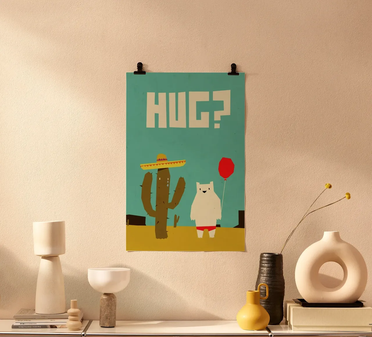 Hug poster con telaio in plastica da Yetiland