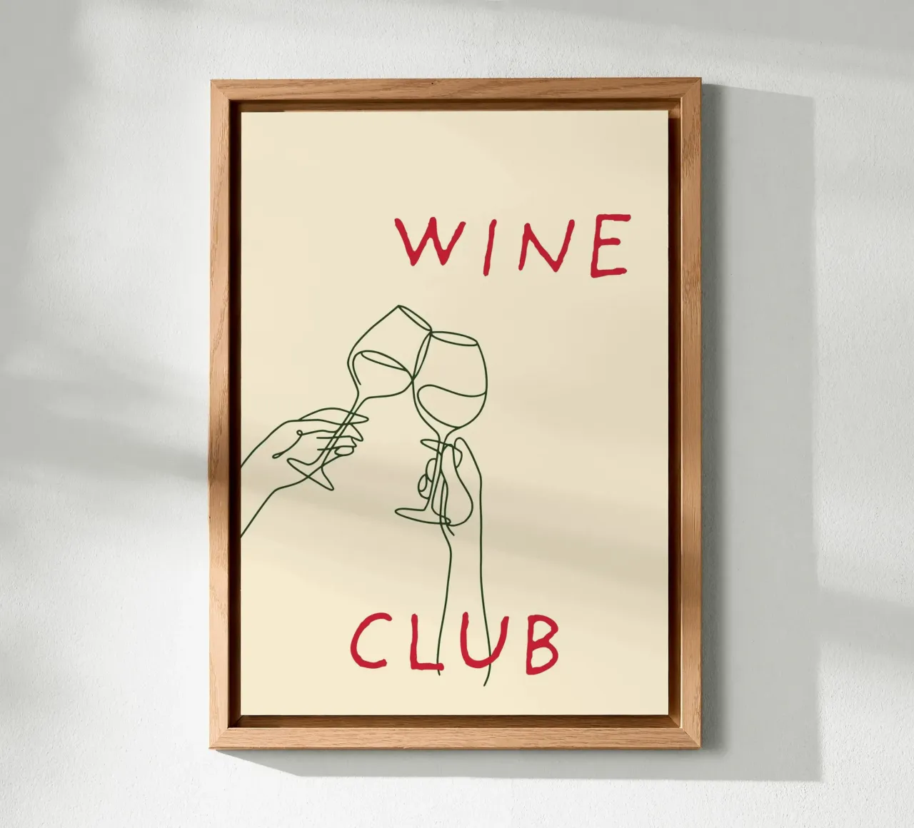 "Wine Club" - Toasting, Social, and Fun Print alluminio dibond da PrintCessStudio