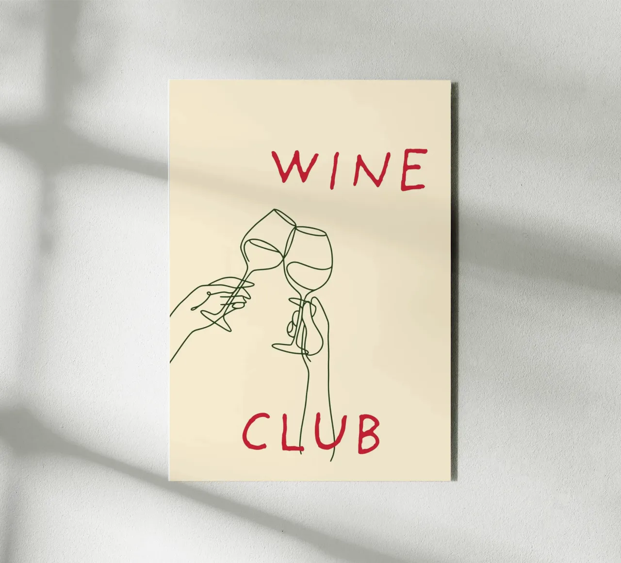 "Wine Club" - Toasting, Social, and Fun Print alluminio dibond da PrintCessStudio