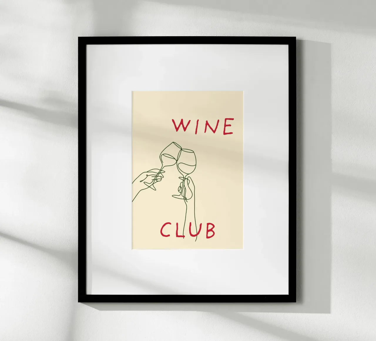 "Wine Club" - Toasting, Social, and Fun Print carta hahnemühle da PrintCessStudio
