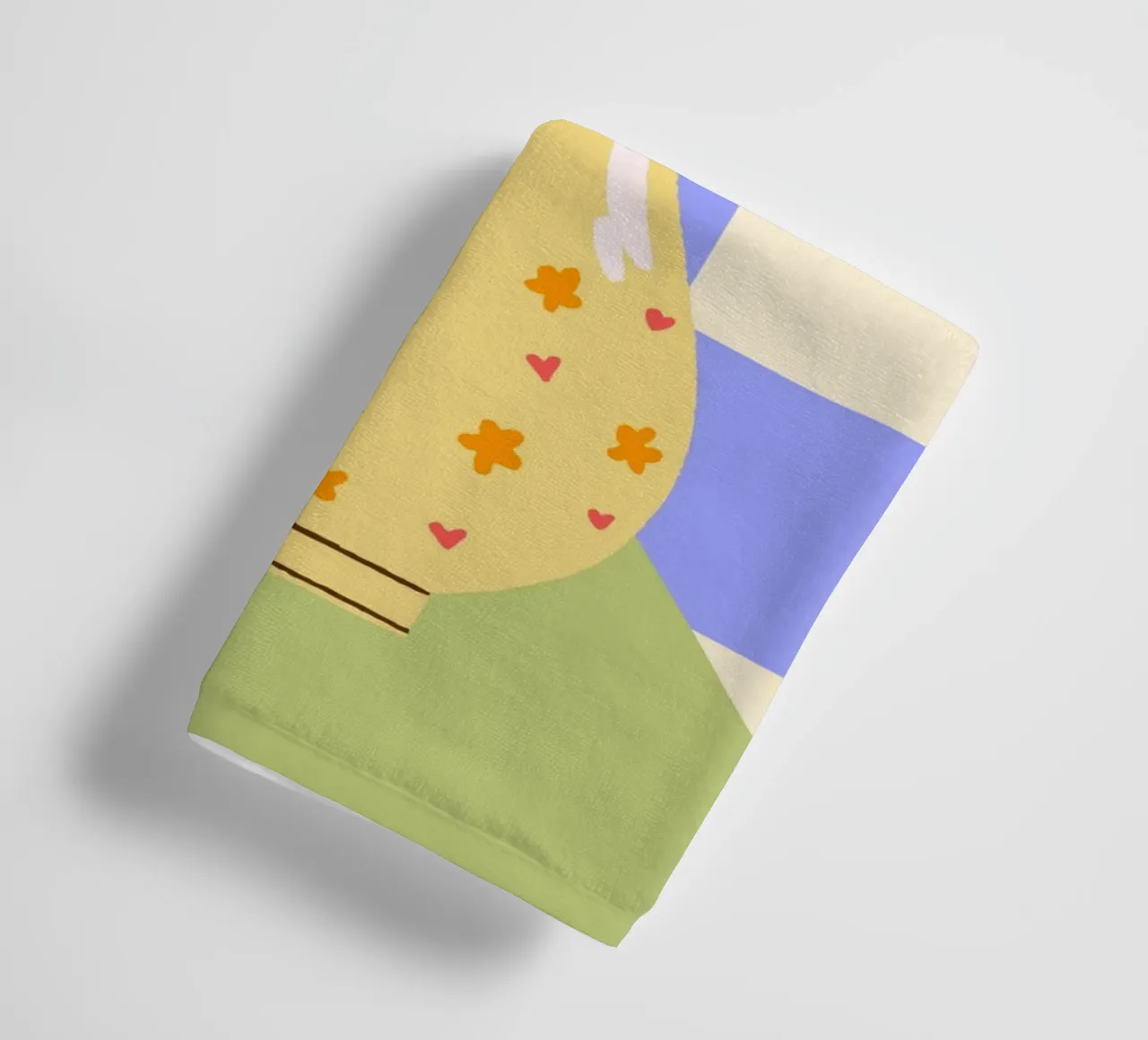 "Checkered Flowers" – Abstract Vase Print asciugamano da bagno da PrintCessStudio