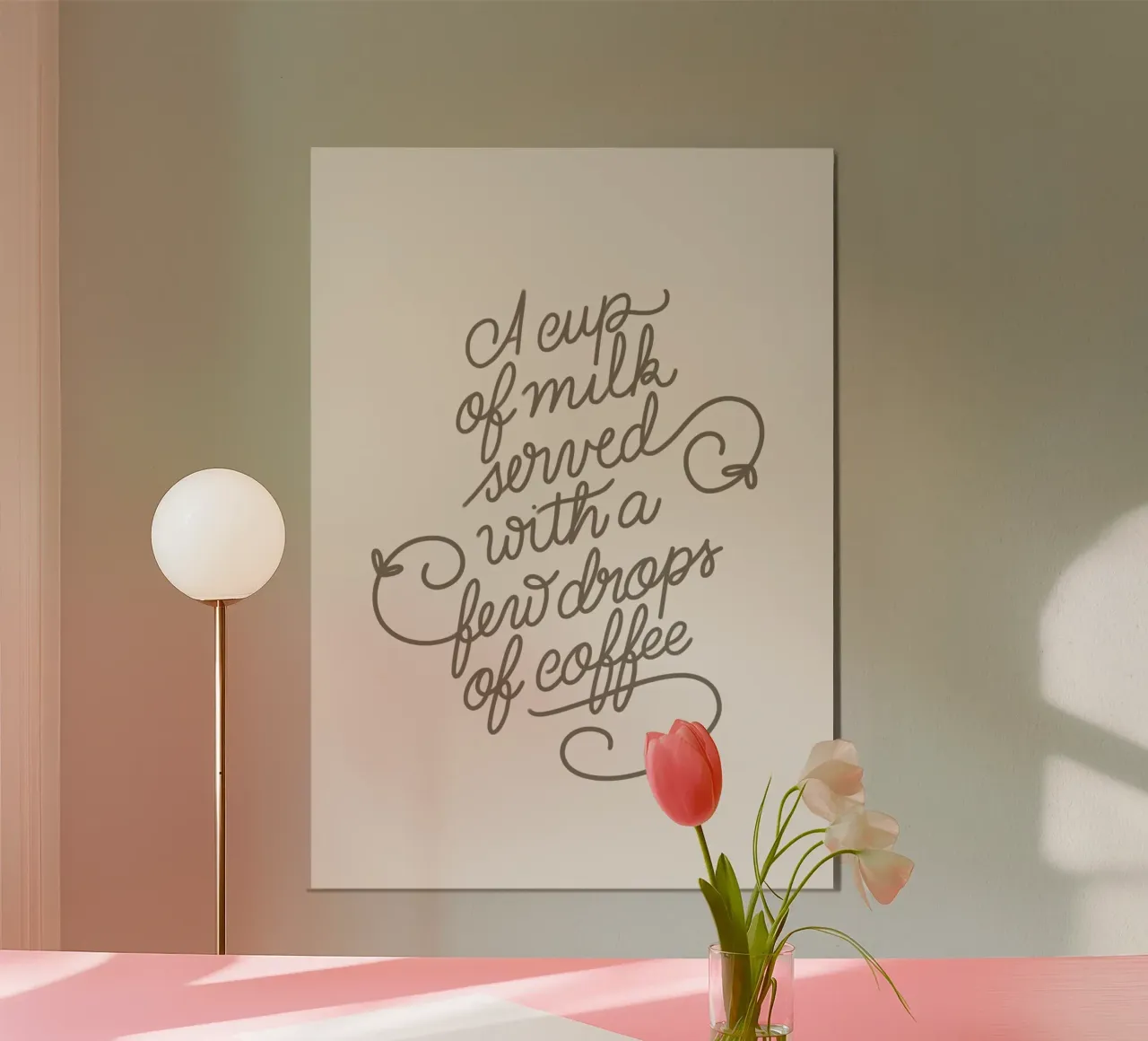 Latte Macchiato poster con telaio in plastica da Magnific