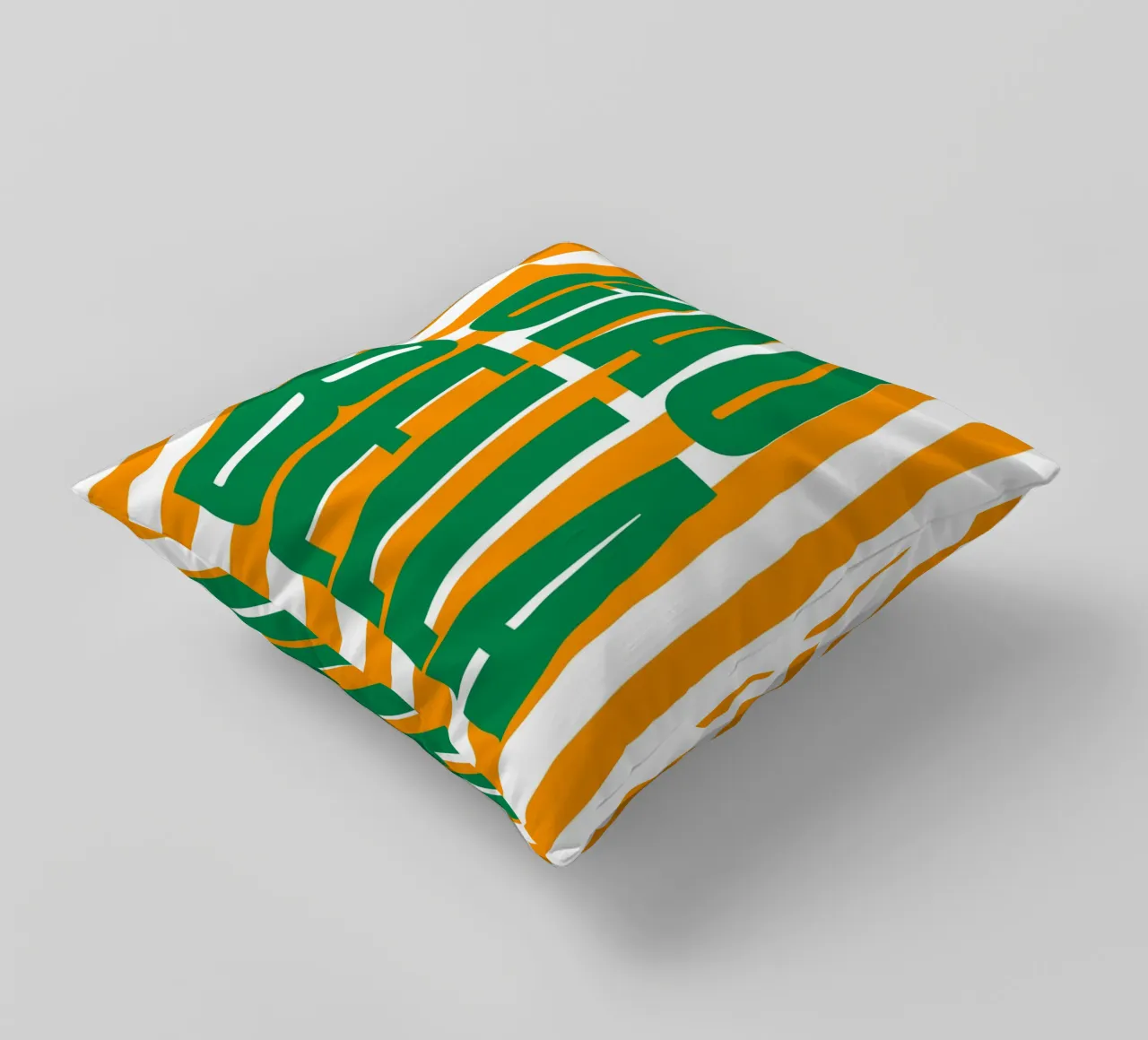 "Ciao Bella" – Bold and Bright Stripe Print cuscino da PrintCessStudio