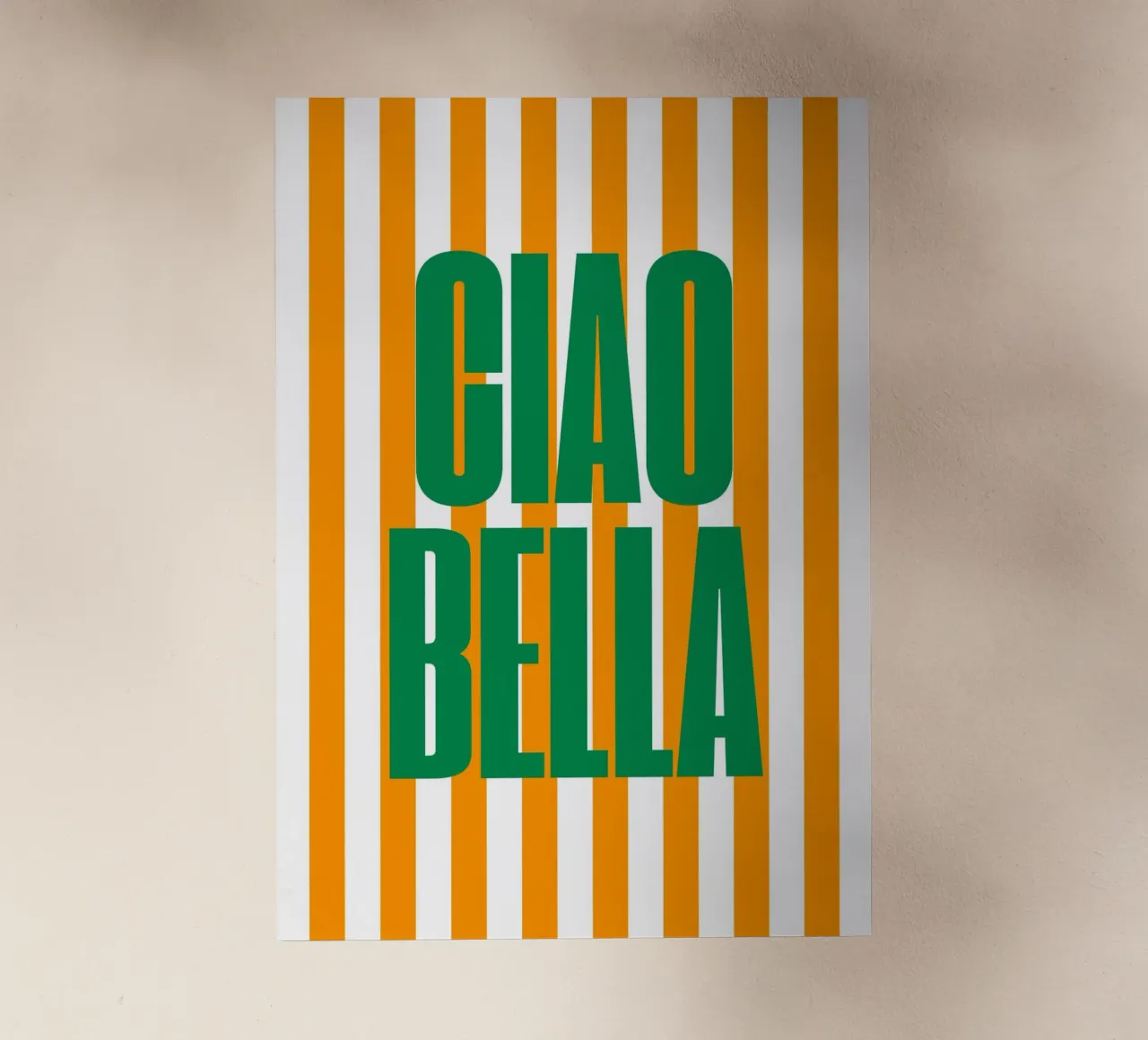 "Ciao Bella" – Bold and Bright Stripe Print pellicola backlit da PrintCessStudio