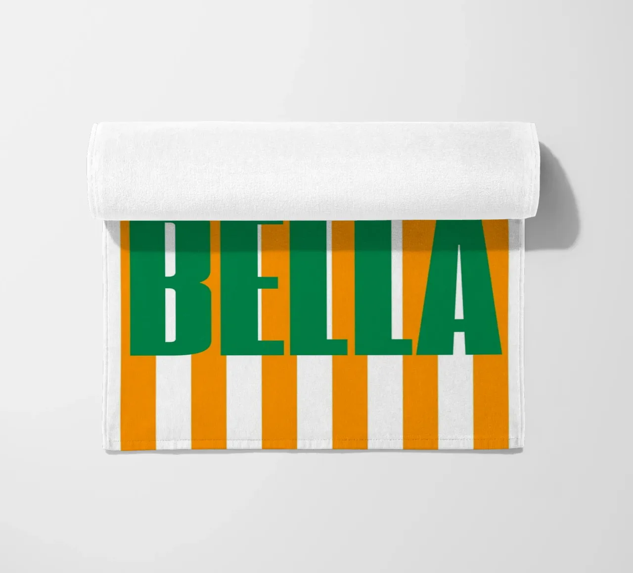 "Ciao Bella" – Bold and Bright Stripe Print telo mare da PrintCessStudio