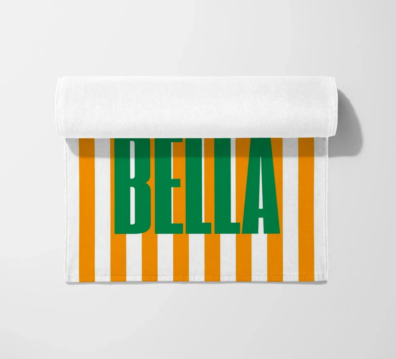 "Ciao Bella" – Bold and Bright Stripe Print telo mare da PrintCessStudio