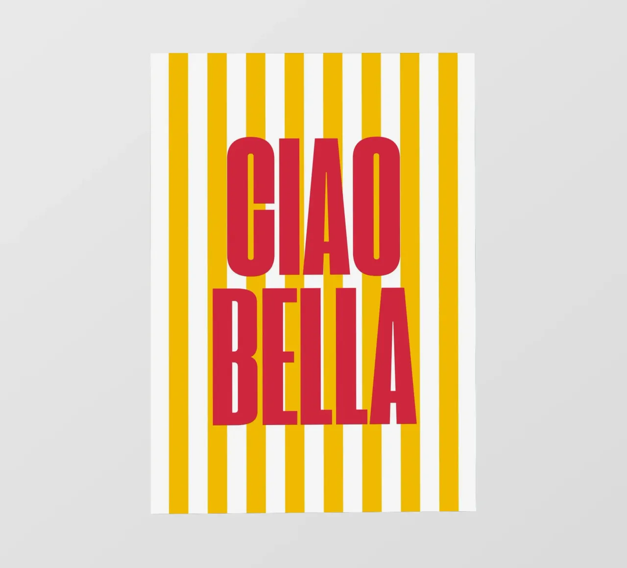 "Ciao Bella" – Vibrant Stripe Statement Print pellicola backlit da PrintCessStudio
