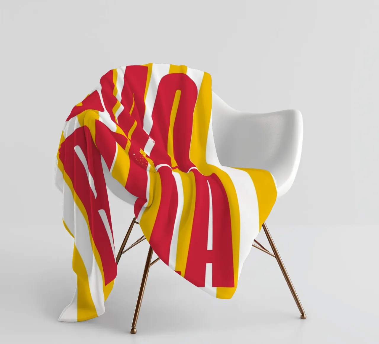 "Ciao Bella" – Vibrant Stripe Statement Print coperta in pile da PrintCessStudio
