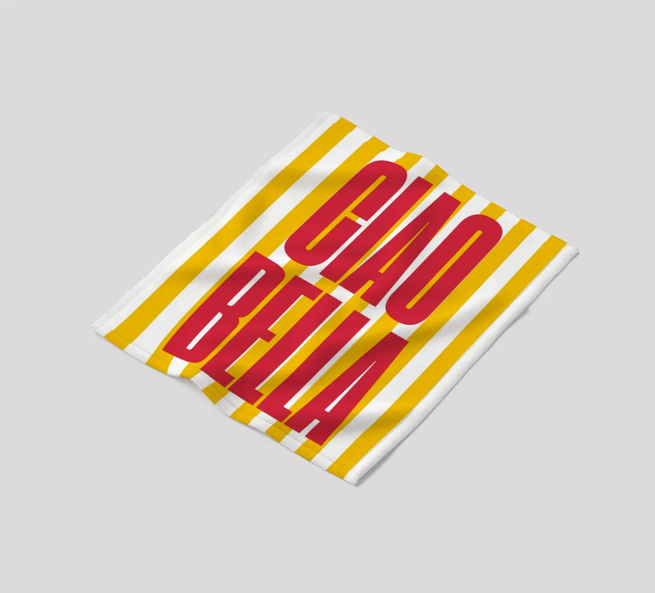 "Ciao Bella" – Vibrant Stripe Statement Print coperta in pile da PrintCessStudio