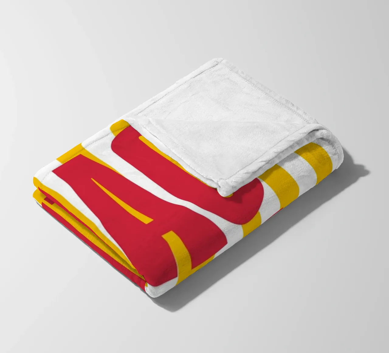 "Ciao Bella" – Vibrant Stripe Statement Print coperta in pile da PrintCessStudio