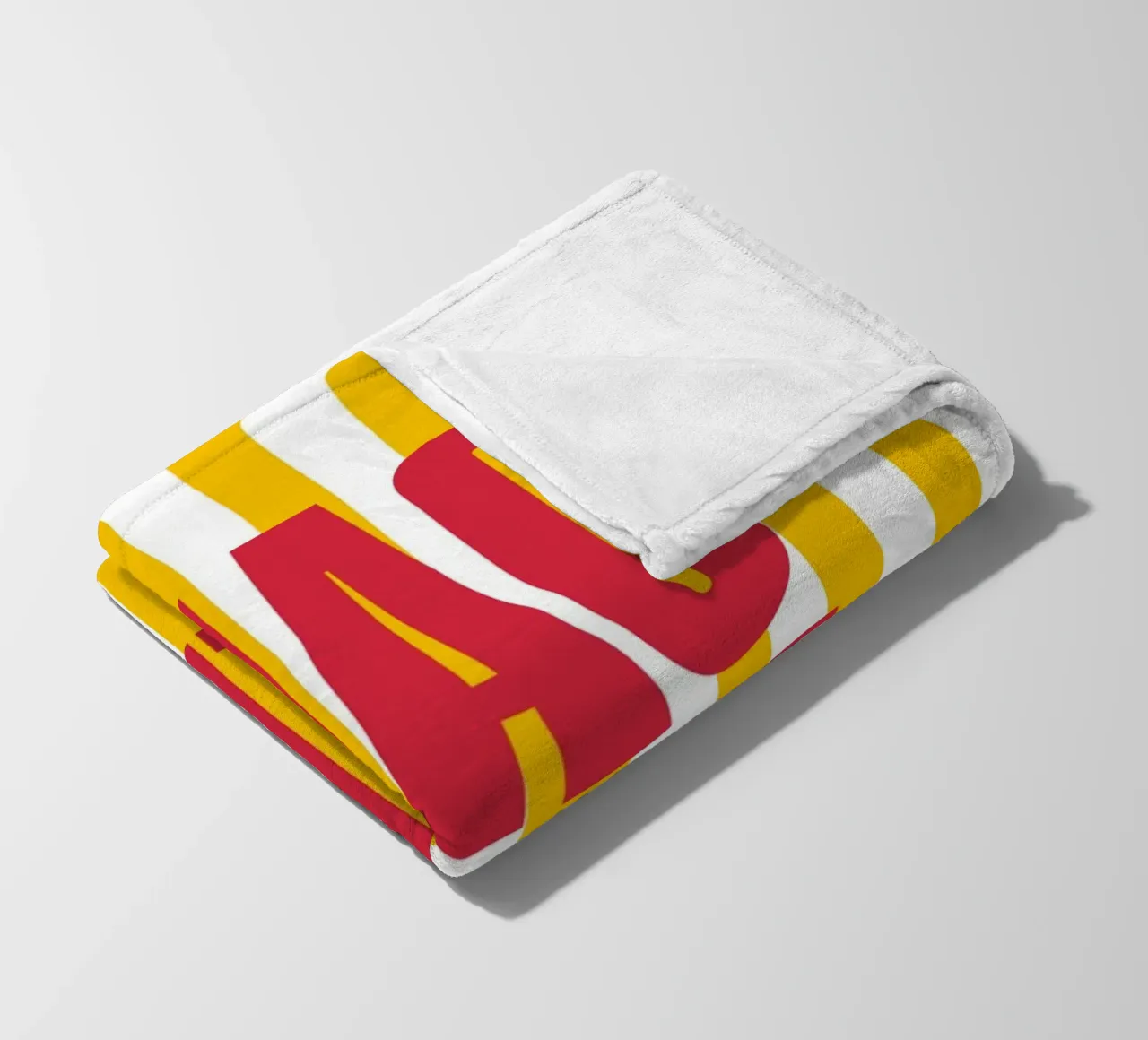 "Ciao Bella" – Vibrant Stripe Statement Print coperta in pile da PrintCessStudio