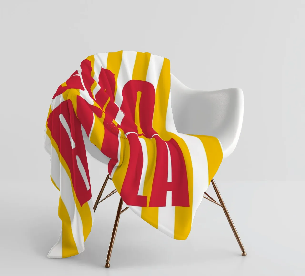 "Ciao Bella" – Vibrant Stripe Statement Print coperta in pile da PrintCessStudio