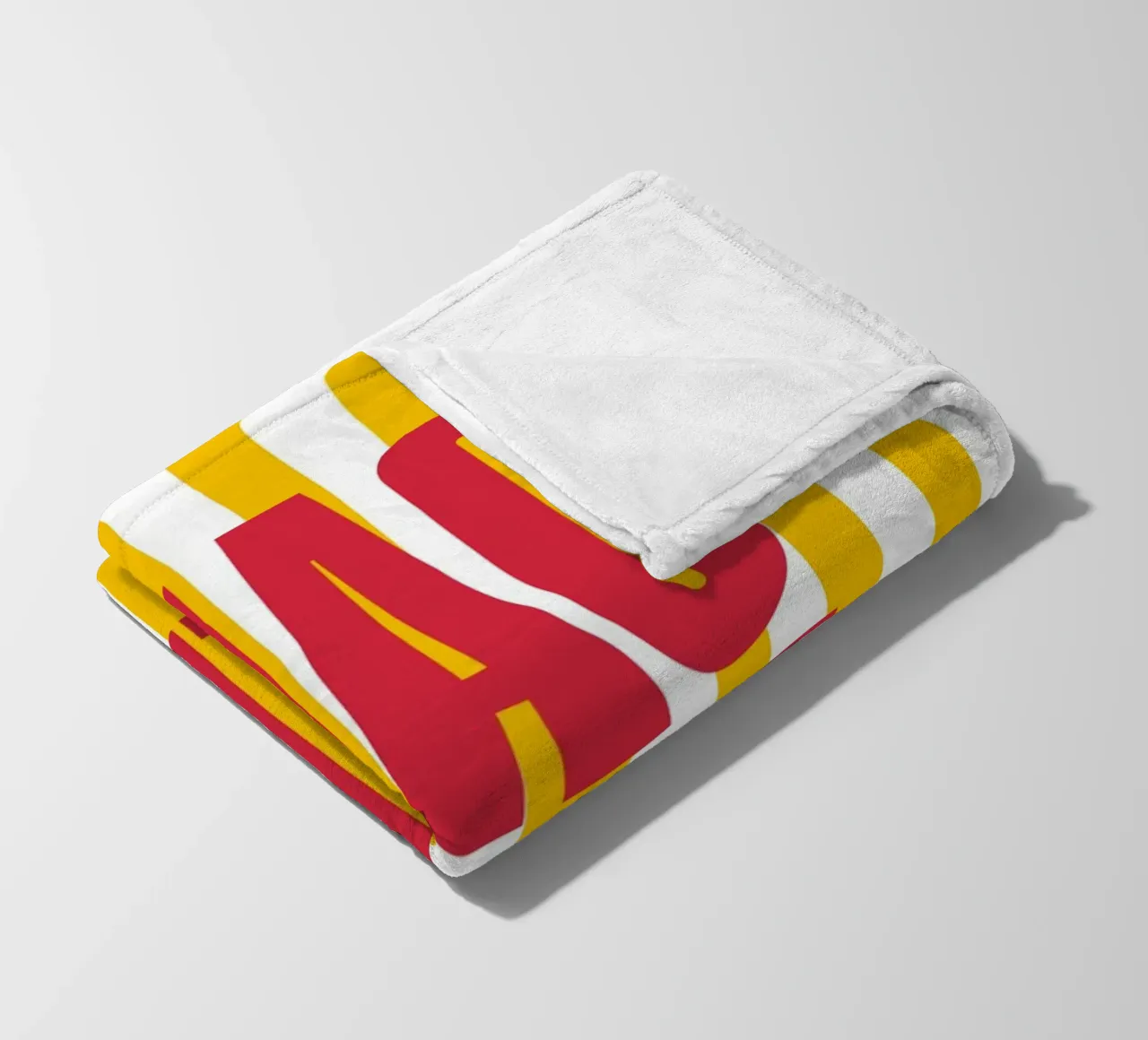 "Ciao Bella" – Vibrant Stripe Statement Print coperta in pile da PrintCessStudio