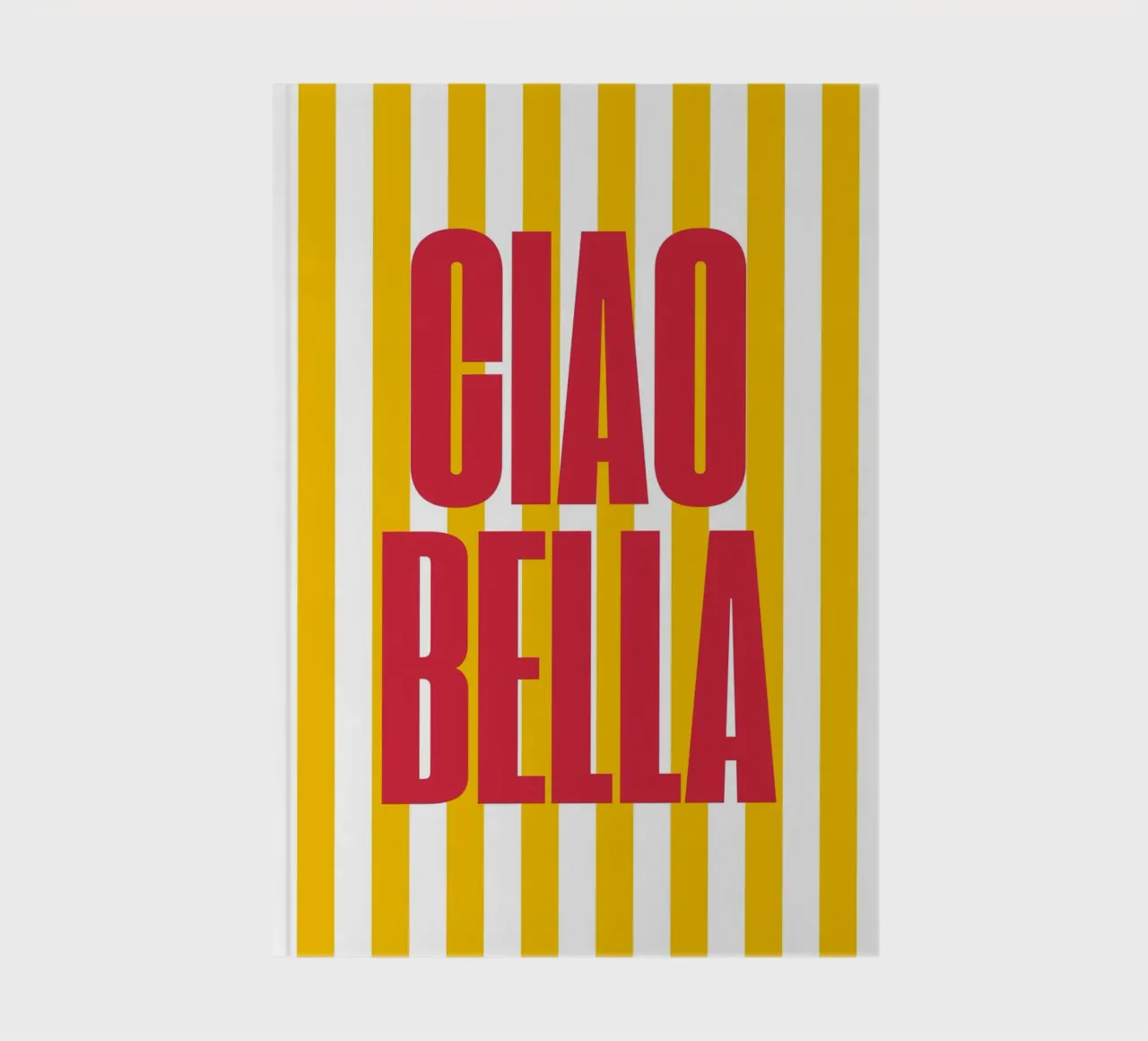 "Ciao Bella" – Vibrant Stripe Statement Print notebook by PrintCessStudio