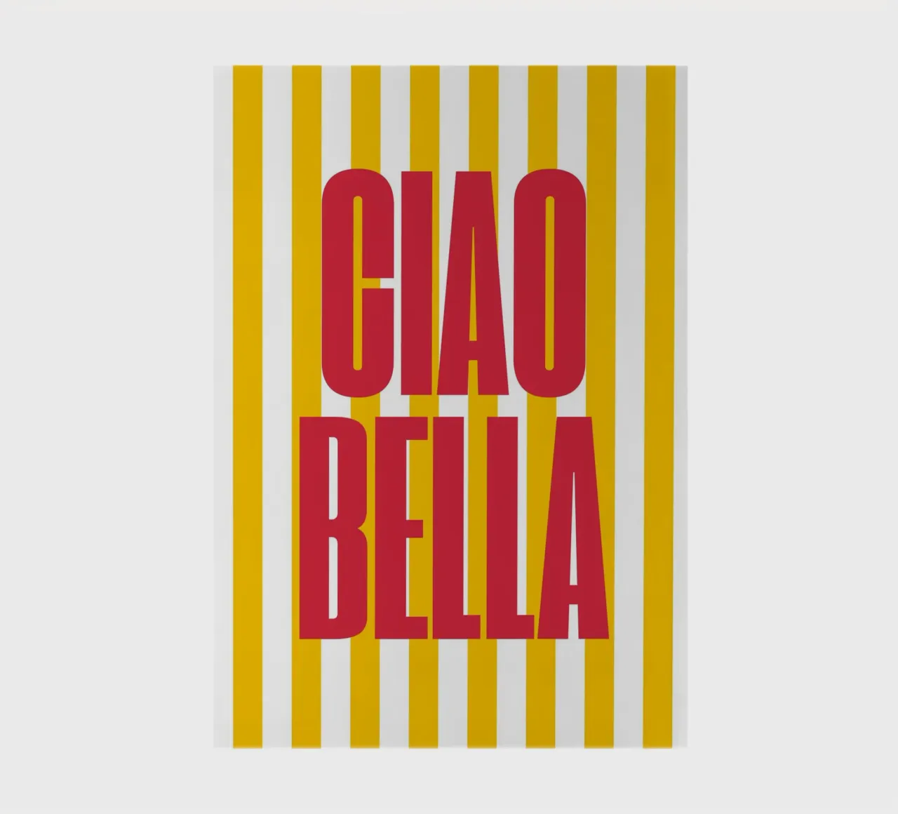 "Ciao Bella" – Vibrant Stripe Statement Print notebook by PrintCessStudio