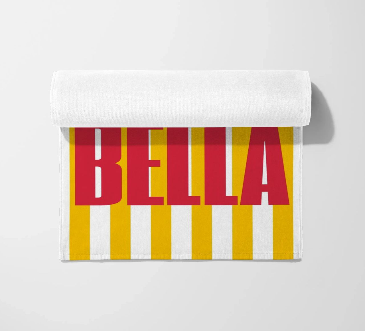 "Ciao Bella" – Vibrant Stripe Statement Print telo mare da PrintCessStudio