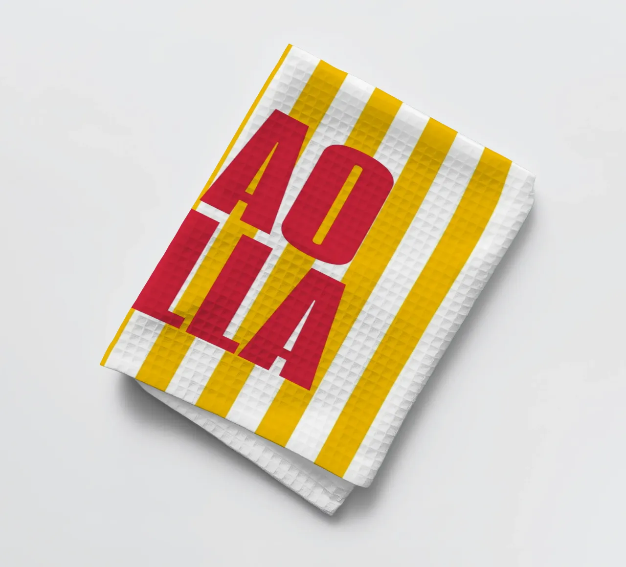 "Ciao Bella" – Vibrant Stripe Statement Print canovaccio da cucina da PrintCessStudio