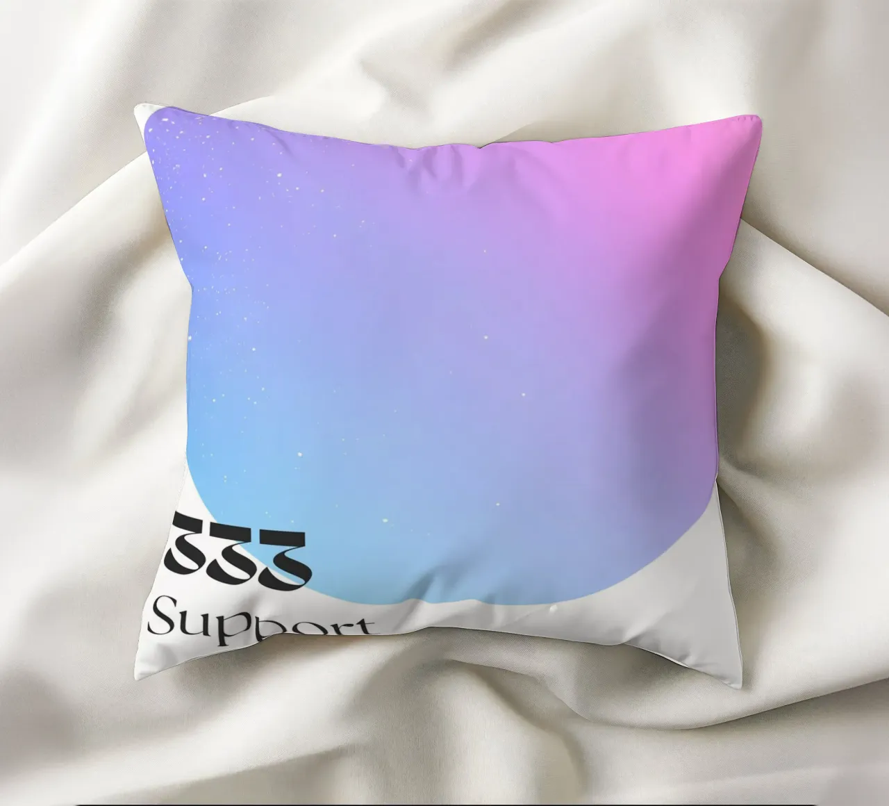 "Angel Number 333" – Divine Support and Guidance Print cuscino da PrintCessStudio