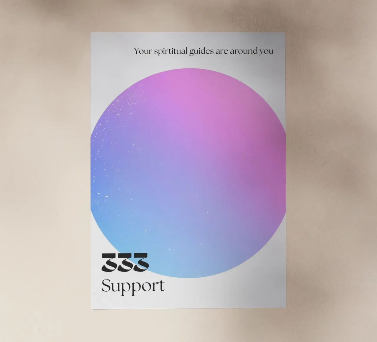 "Angel Number 333" – Divine Support and Guidance Print pellicola backlit da PrintCessStudio