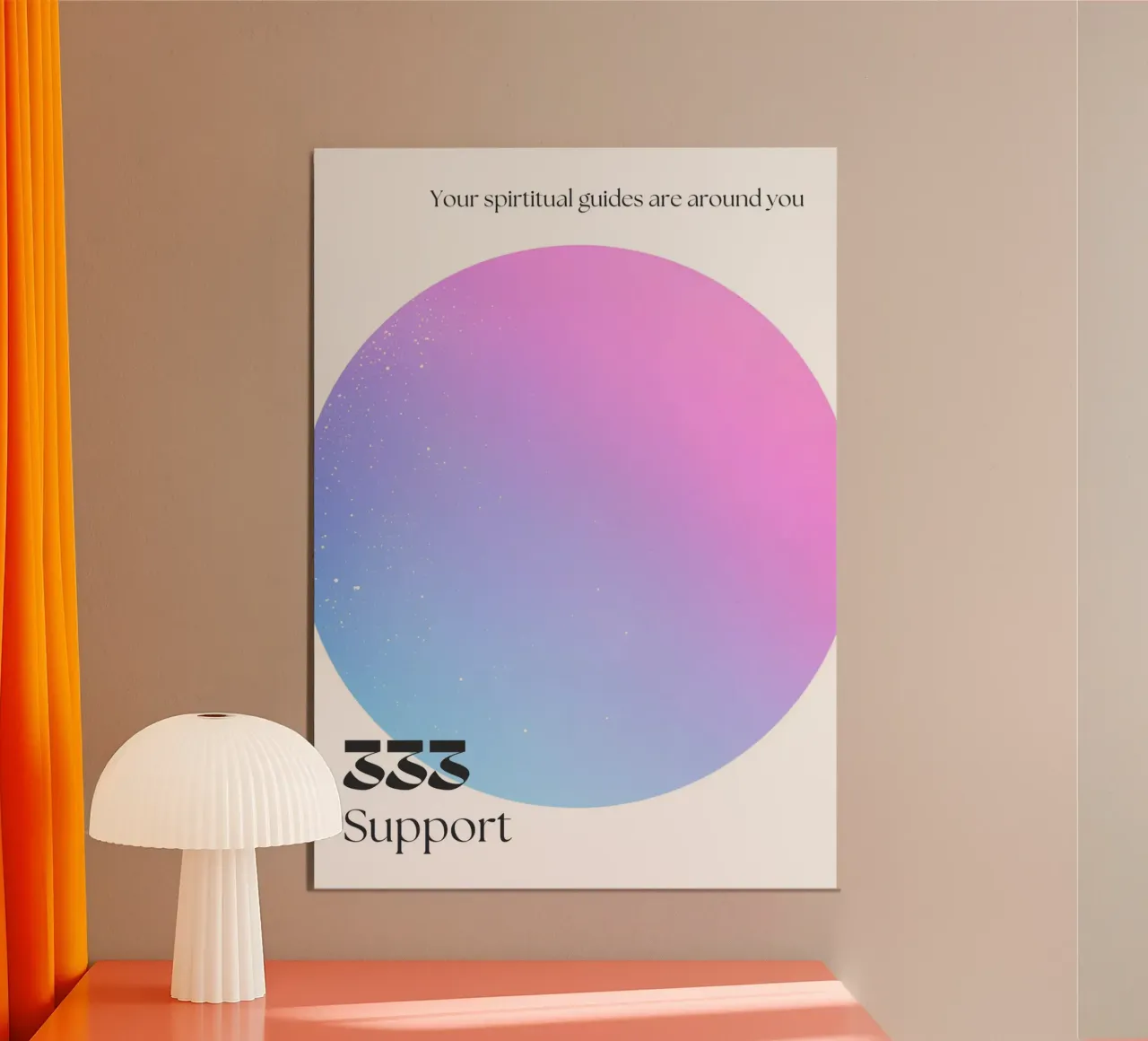 "Angel Number 333" – Divine Support and Guidance Print alluminio dibond da PrintCessStudio