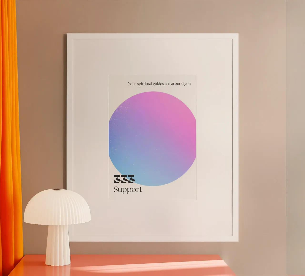 "Angel Number 333" – Divine Support and Guidance Print carta hahnemühle da PrintCessStudio