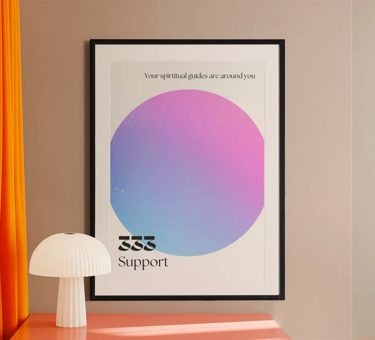 "Angel Number 333" – Divine Support and Guidance Print poster da PrintCessStudio