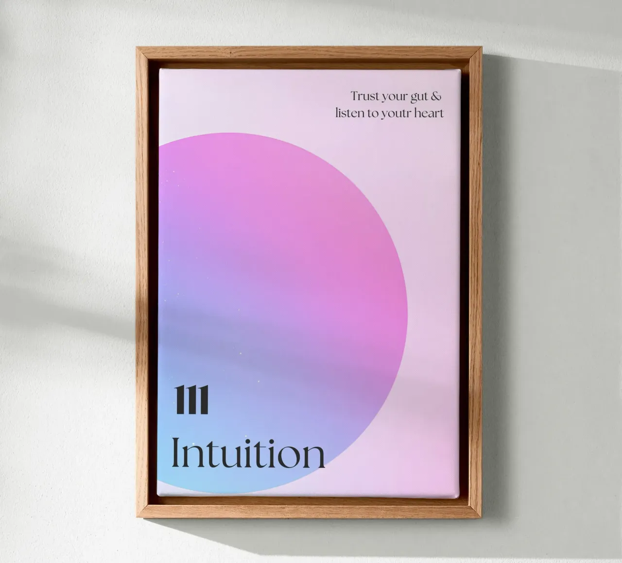 "Angel Number 111" – Intuition and Manifestation Print tela con Cornice a cassetta da PrintCessStudio