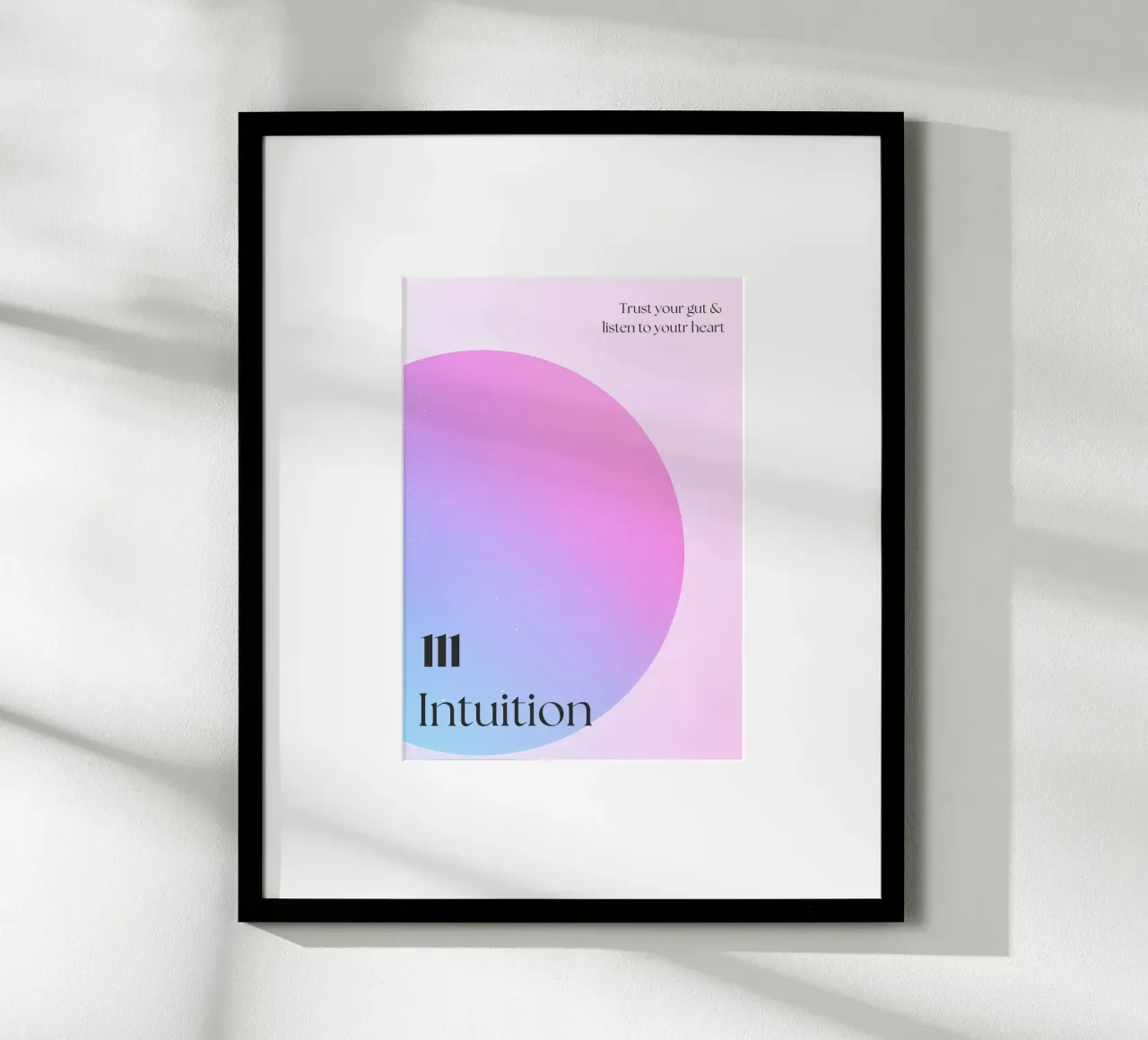 "Angel Number 111" – Intuition and Manifestation Print poster con telaio in legno da PrintCessStudio