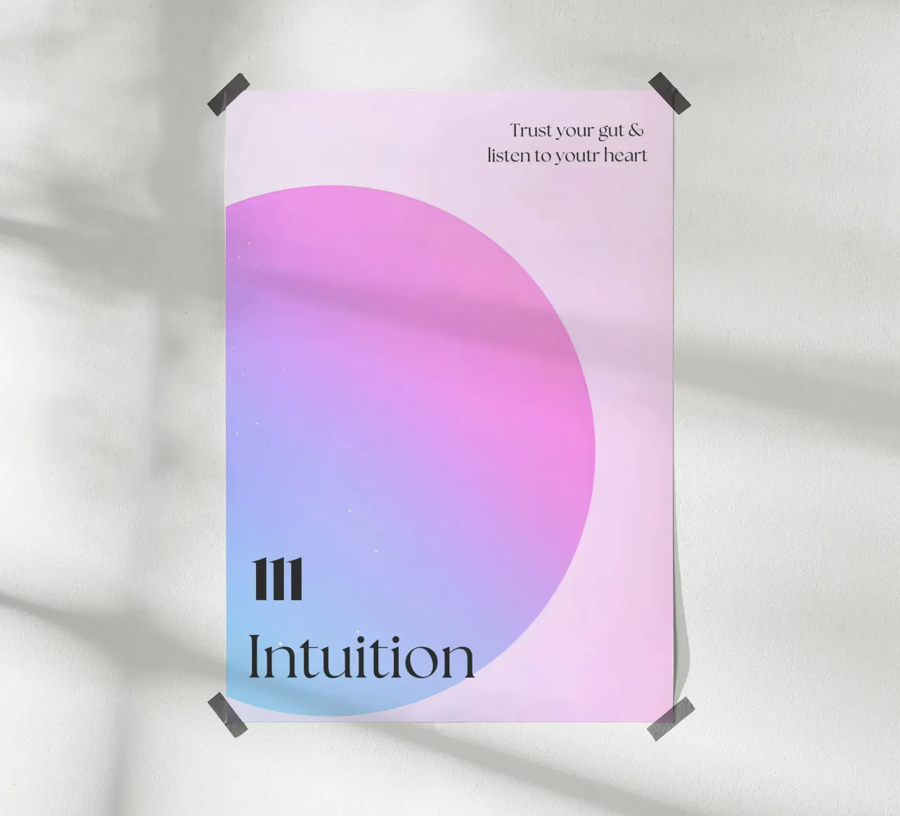 "Angel Number 111" – Intuition and Manifestation Print poster con telaio in legno da PrintCessStudio