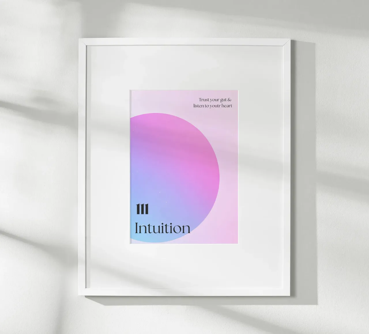 "Angel Number 111" – Intuition and Manifestation Print poster con telaio in legno da PrintCessStudio