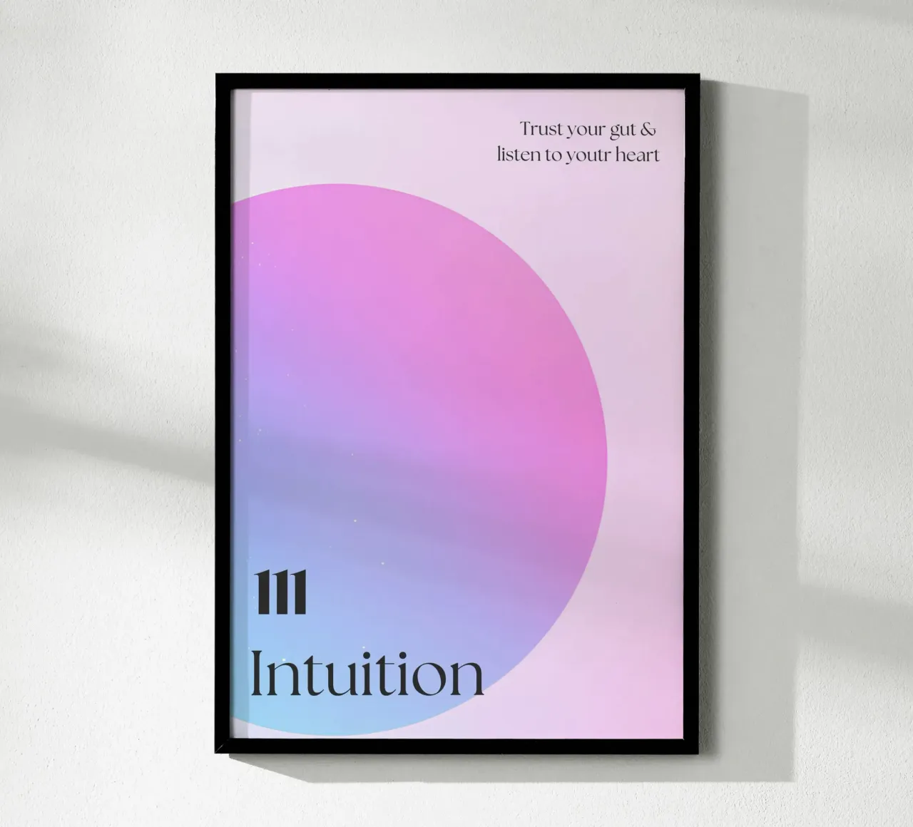 "Angel Number 111" – Intuition and Manifestation Print poster con telaio in legno da PrintCessStudio